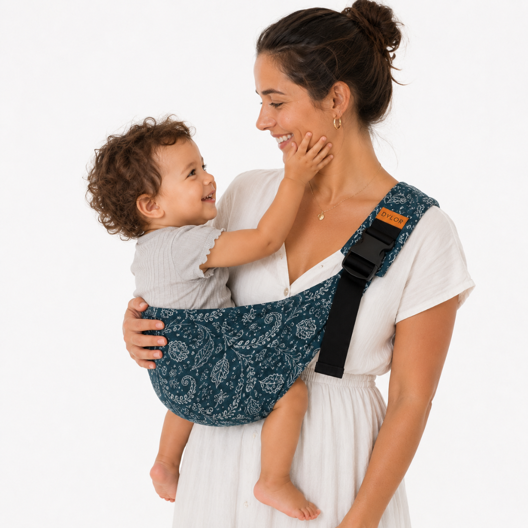 Babytragetasche Navy Paisley